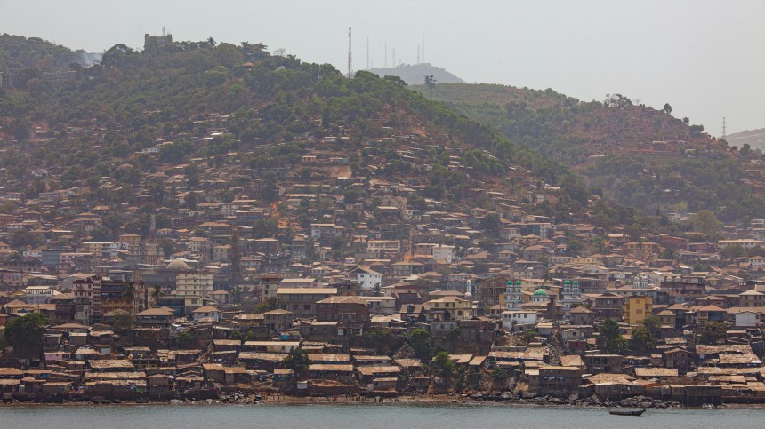Vue panoramique de Makeni, Sierra Leone